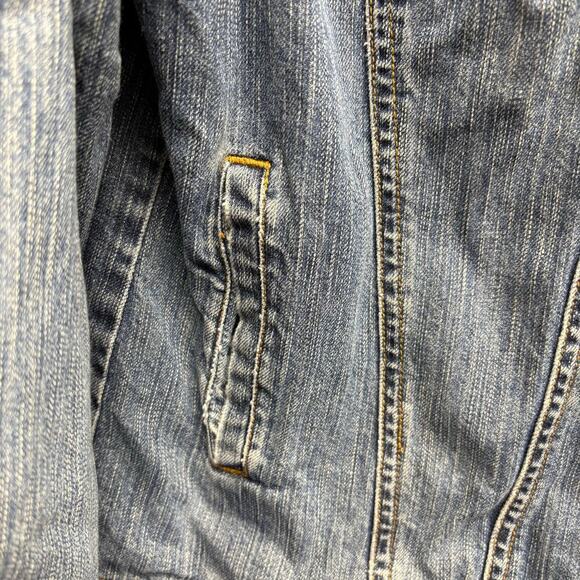 L.L. Bean Jean Jacket, Flannel Lined, Corduroy Cuffs and Collar, Size M - Picture 5 of 5